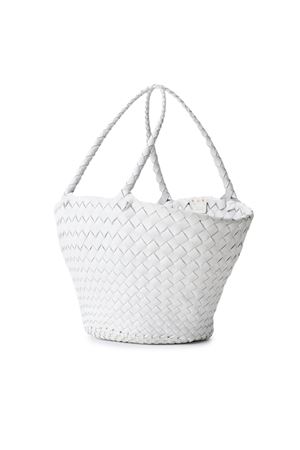 White leather Egola shopping bag DRAGON DIFFUSION | 8026DGS6MATWHITE